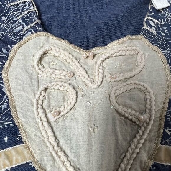 Bohemian SVDK BLUE TUNIC Size S Embroidered 85 % Cotton - Picture 10 of 16